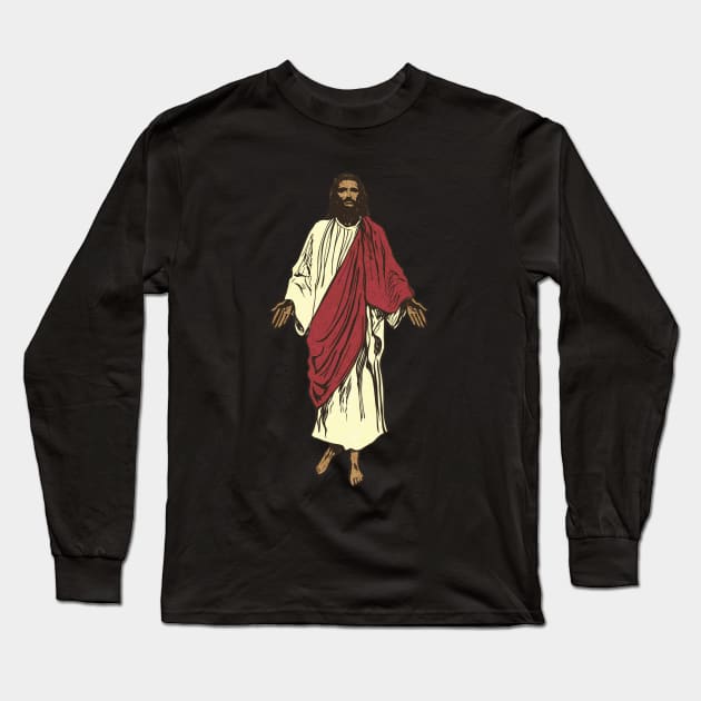 Retro Jesus Long Sleeve T-Shirt by earmites